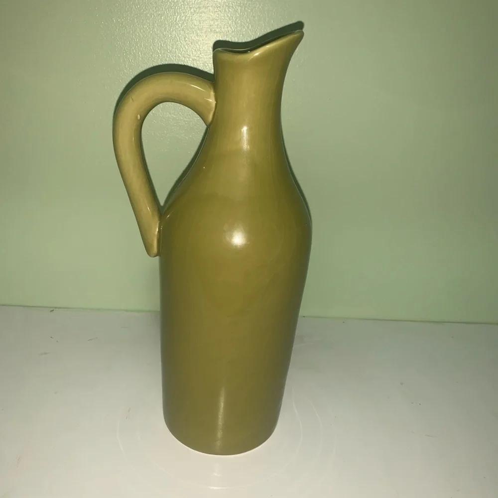 Olive Green Ceramic Pitcher